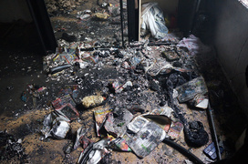 Panieńska: pożar w mieszkaniu