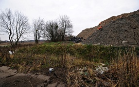 Modrzewina zawalona gruzem