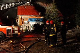 Nocny pożar na Malborskiej