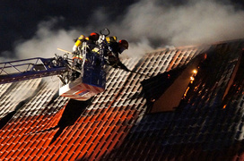 Nocny pożar na Malborskiej