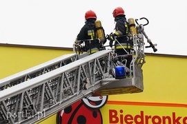 Zadymienie w Biedronce