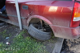 Wypadek na zjeździe z mostu