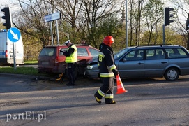 Wypadek na zjeździe z mostu