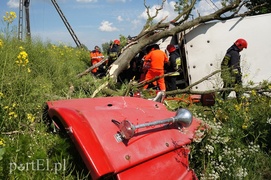 Kazimierzowo: ciężarówką w drzewo