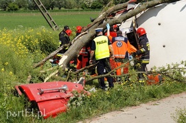Kazimierzowo: ciężarówką w drzewo