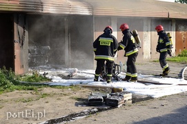 Pożar w garażu przy Malborskiej