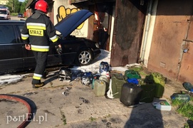 Pożar w garażu przy Malborskiej