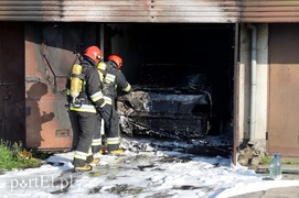 Pożar w garażu przy Malborskiej