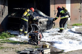 Pożar w garażu przy Malborskiej