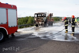 Na obwodnicy spłonęła ciężarówka