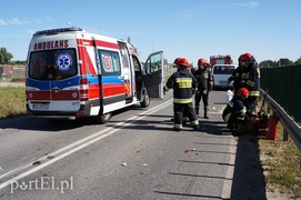 Wypadek w Nowinie: ranny motorowerzysta w szpitalu