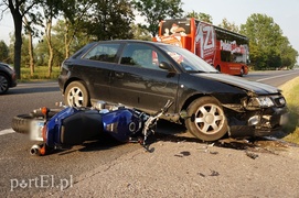 Wypadek w Kazimierzowie: ranny motocyklista w szpitalu