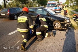 Wypadek w Kazimierzowie: ranny motocyklista w szpitalu