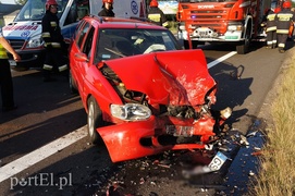 Wypadek w Kazimierzowie. \"Siódemka\" zablokowana