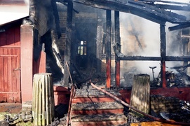 Pożar domu przy Marymonckiej