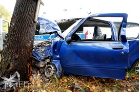 Wypadek między Hutą Żuławską a Pogrodziem