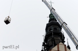 Alpiniści na wieży katedralnej