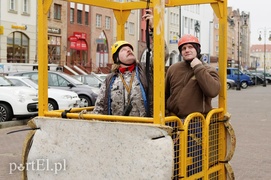 Alpiniści na wieży katedralnej