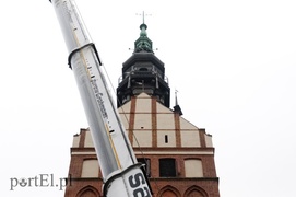 Alpiniści na wieży katedralnej
