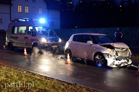 Czołowe zderzenie na Wiejskiej
