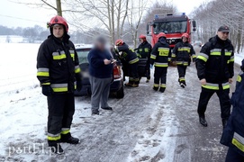 Wypadek na śliskiej drodze nr 509