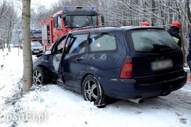 Wypadek na śliskiej drodze nr 509