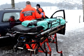 Wypadek na śliskiej drodze nr 509