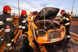 Na obwodnicy płonął \"rolls-royce\"