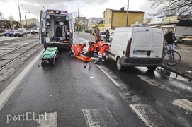 Potrącenie pieszej przy hali Elzam