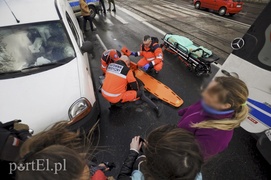 Potrącenie pieszej przy hali Elzam