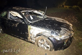 Dachowanie w BMW, wszyscy byli pijani