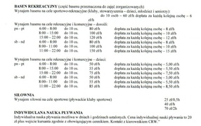 Za ile popływamy w Centrum Rekreacji Wodnej?