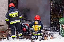 Pożar stolarni przy Łęczyckiej