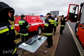 Przewrócona cysterna na berlince