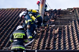 Pożar poddasza w Gronowie Elbląskim