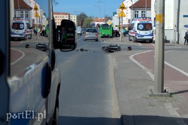 Uderzyła w motocyklistę na Hetmańskiej