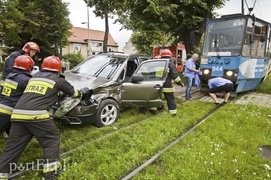 Zderzenie z tramwajem na Grunwaldzkiej