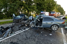 Czołowe zderzenie pod Elblągiem