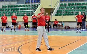 Michael Biegler na treningu Meblarzy