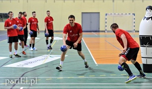 Michael Biegler na treningu Meblarzy