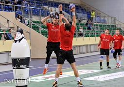 Michael Biegler na treningu Meblarzy