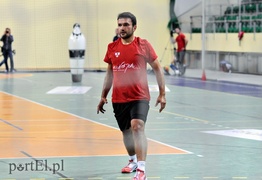 Michael Biegler na treningu Meblarzy