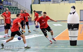 Michael Biegler na treningu Meblarzy