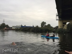 Przepłynęli wpław ze Skowronek do Elbląga