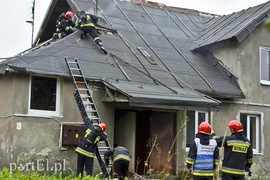 Pożar poddasza w Dąbrowie