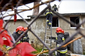 Pożar poddasza w Dąbrowie