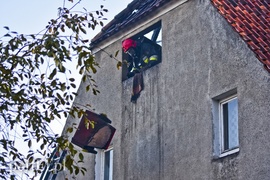 Pożar przy ul. Orężnej
