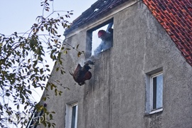 Pożar przy ul. Orężnej