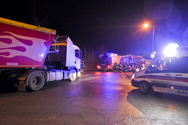 Czołówka z ciężarówką w Dąbrowie