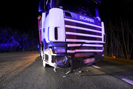 Czołówka z ciężarówką w Dąbrowie